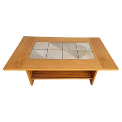 Teak Danish Modern Tile Top Coffee Table