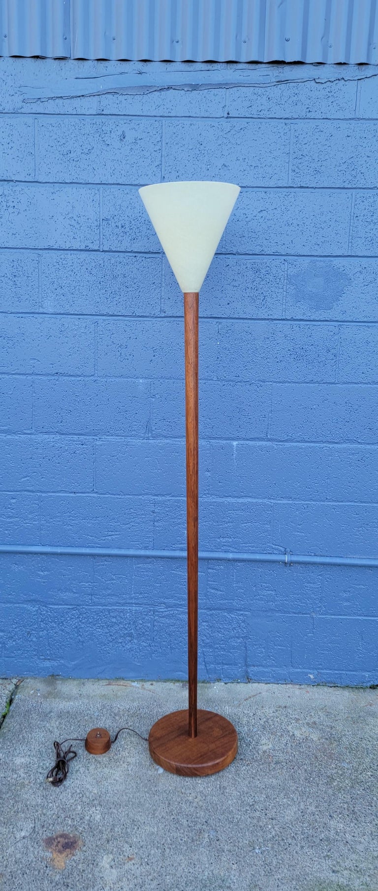 Teak Danish Modern Touchier Floor Lamp For Sale at 1stDibs