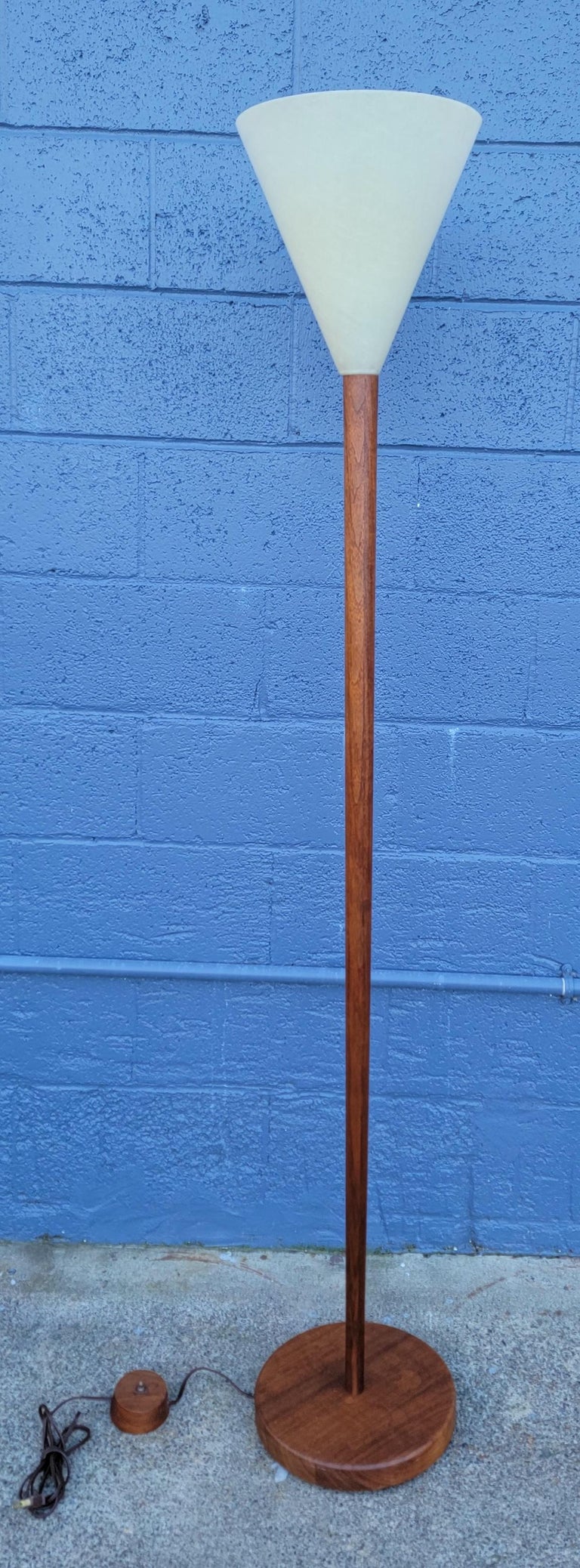 Teak Danish Modern Touchier Floor Lamp For Sale at 1stDibs