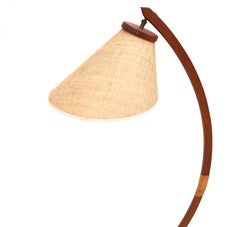 Teak Danish Scandinavian Mid-Century Modern Sculptural Floor Lamp 3 Leg Tripod