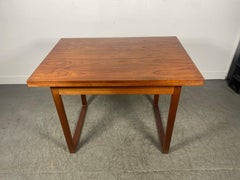 Teak Danish Swivel / Folding Desk Dining Table attr. Peter Lovig , Dansk
