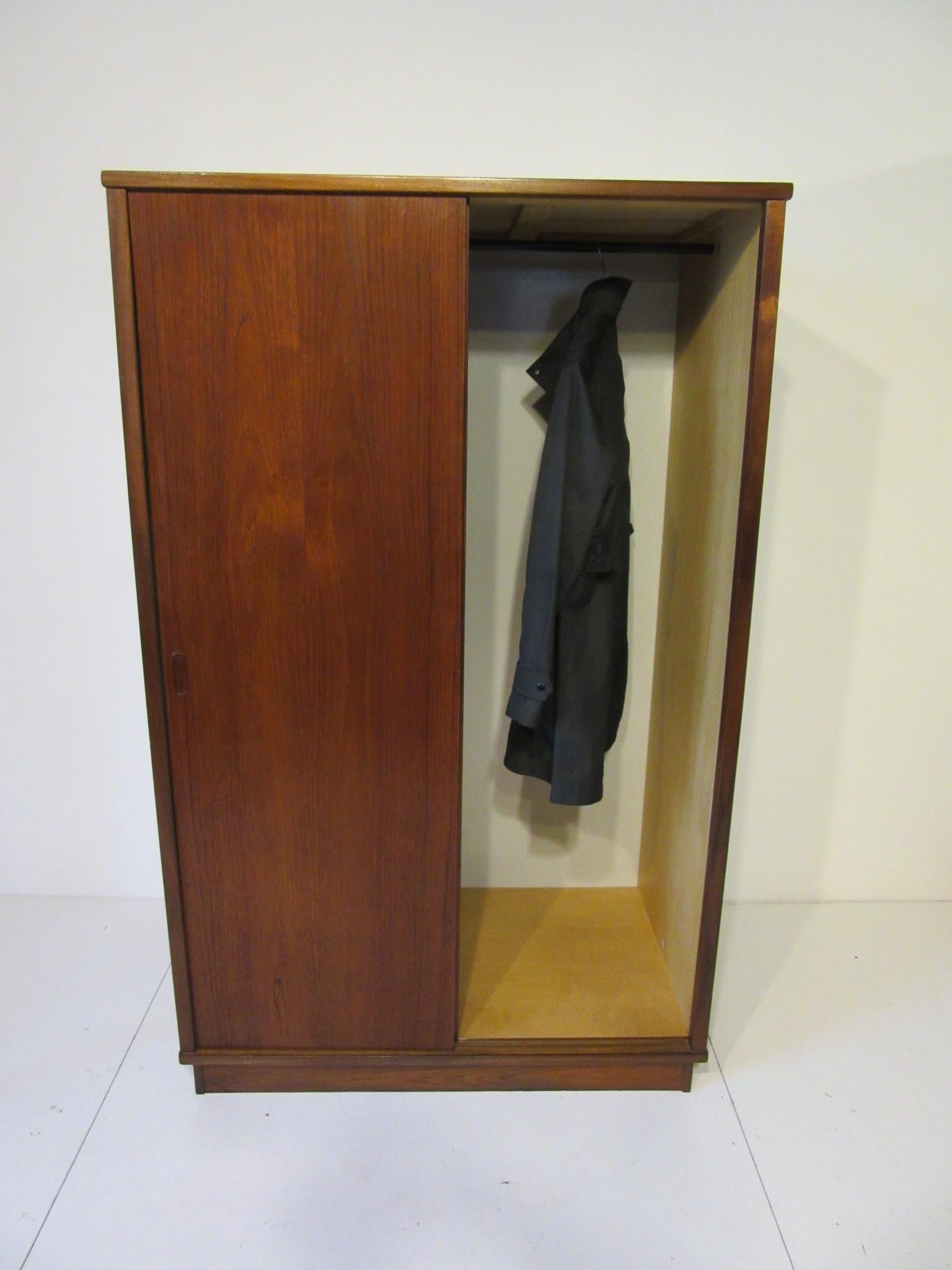 Mid-Century Modern Teak Danish Wardrobe or Armoire in the style of Arne Vodder
