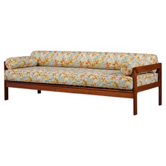 Teak Daybed Featuring Brook Perdigon Textiles in Tropics