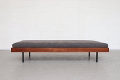 Teak Daybed with Grey Mattress