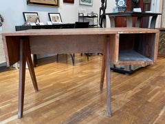 Varnished teak desk, Pierre Jeanneret (1896-1967)