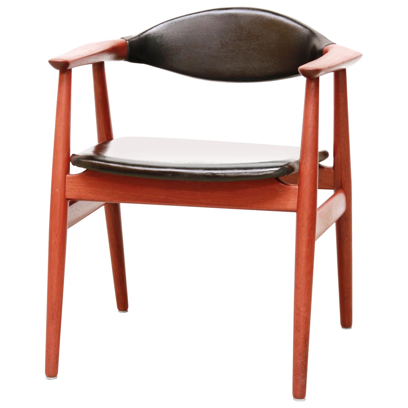 Teak Desk Armchair by Erik Kirkegaard for Glostrup