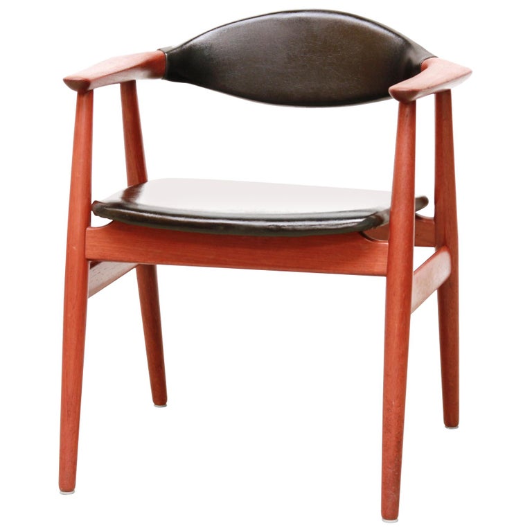 Teak Desk Armchair By Erik Kirkegaard For Glostrup At 1stdibs Teak Desk Armchair By Erik Kirkegaard For Glostrup