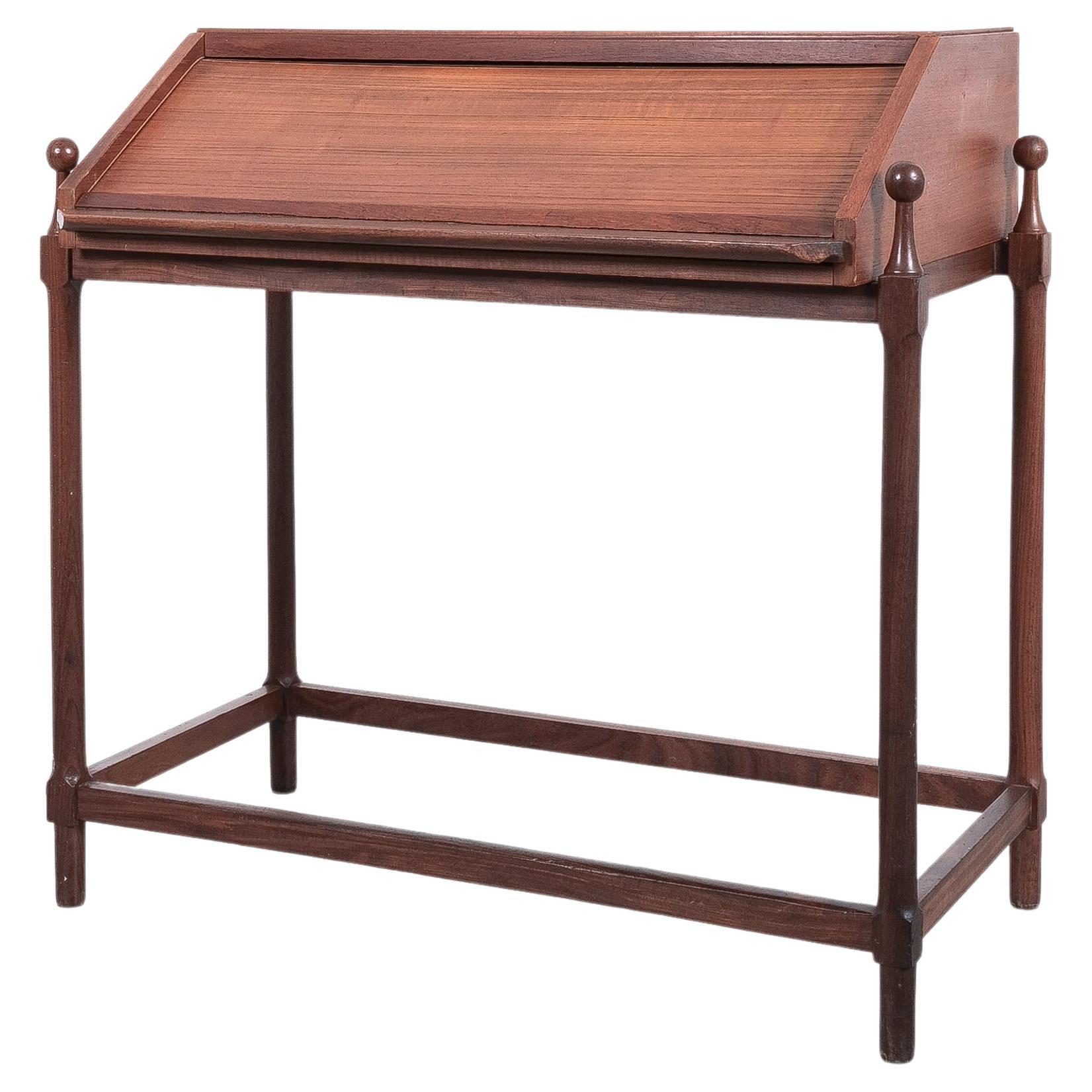 Fratelli Proserpio Writing Table Teak Desk by, Italy, Mid-Century For Sale