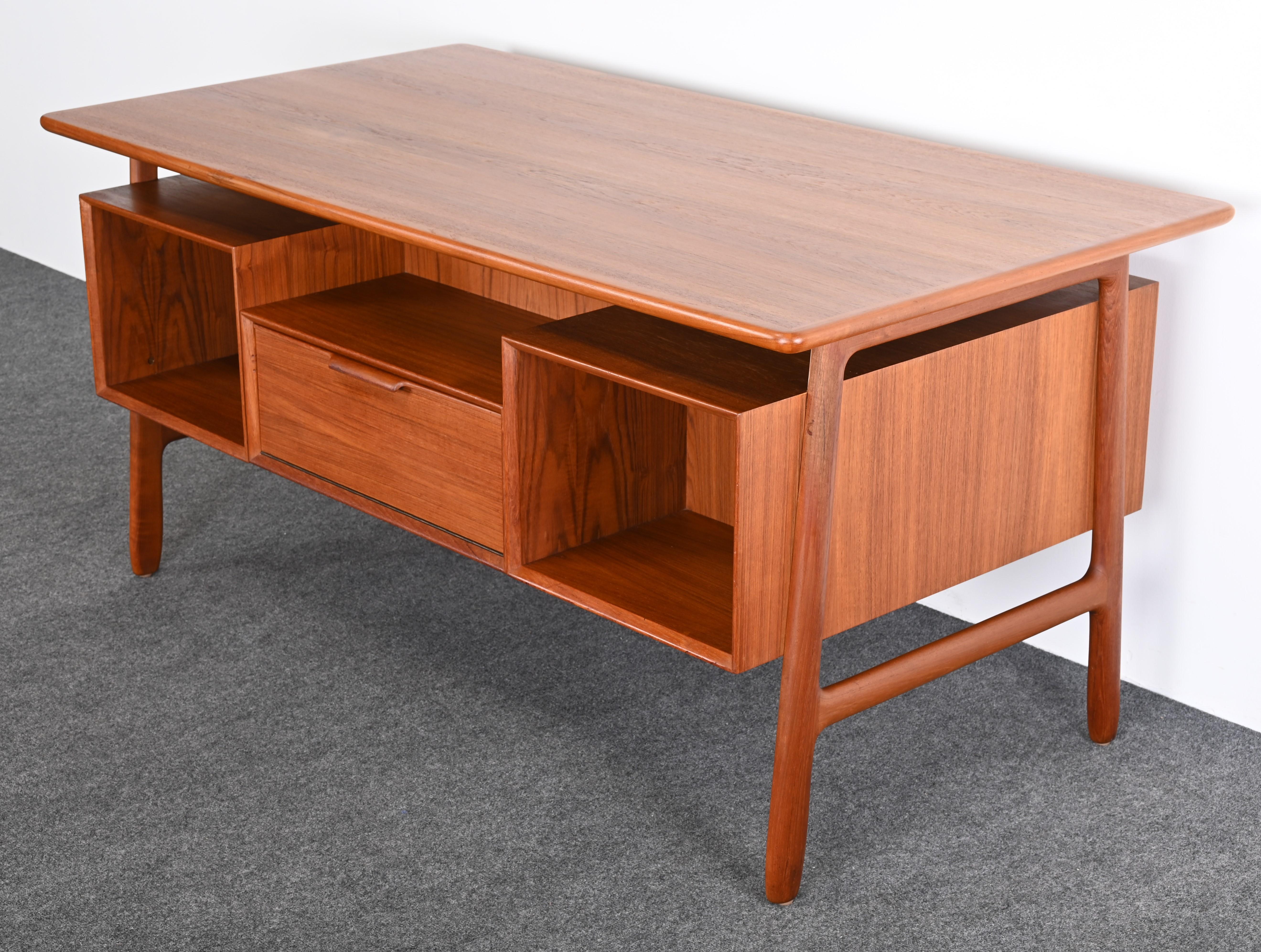 Teak Desk by Gunni Omann Model 75 for Omann Jun Mobelfabrik, 1960s 13