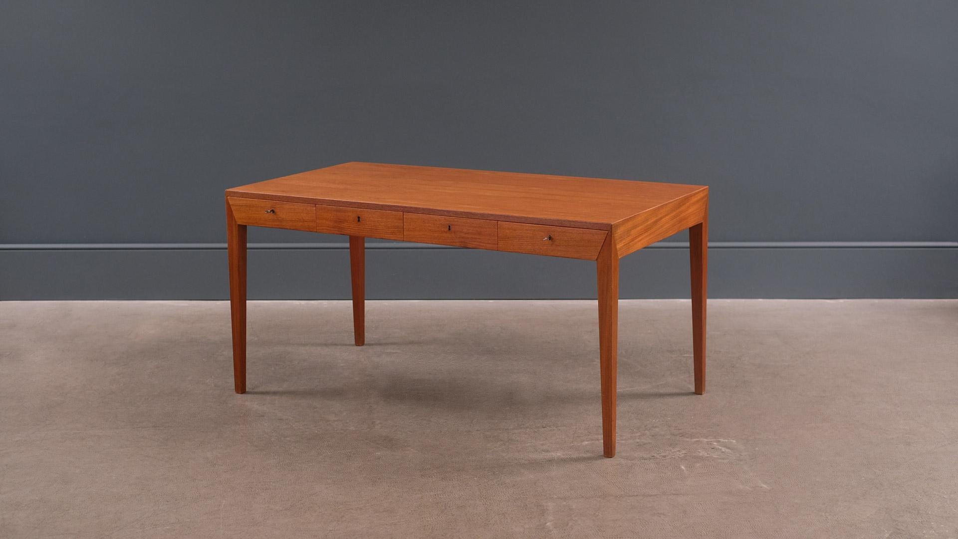 Scandinavian Modern Teak Desk by Haslev, Denmark