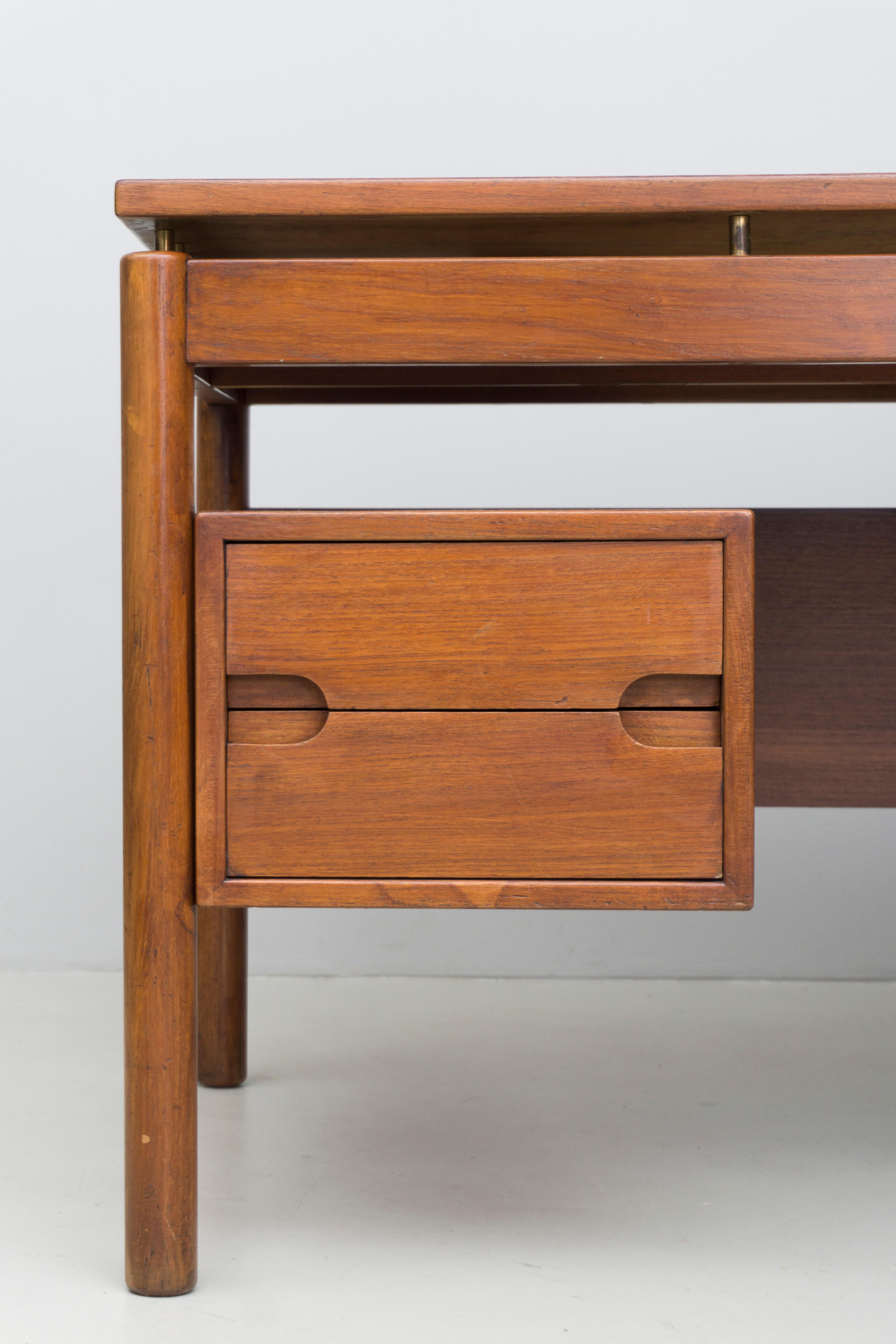 Mid-20th Century Teak Desk by Ilmari Tapiovaara, around 1960 For Sale