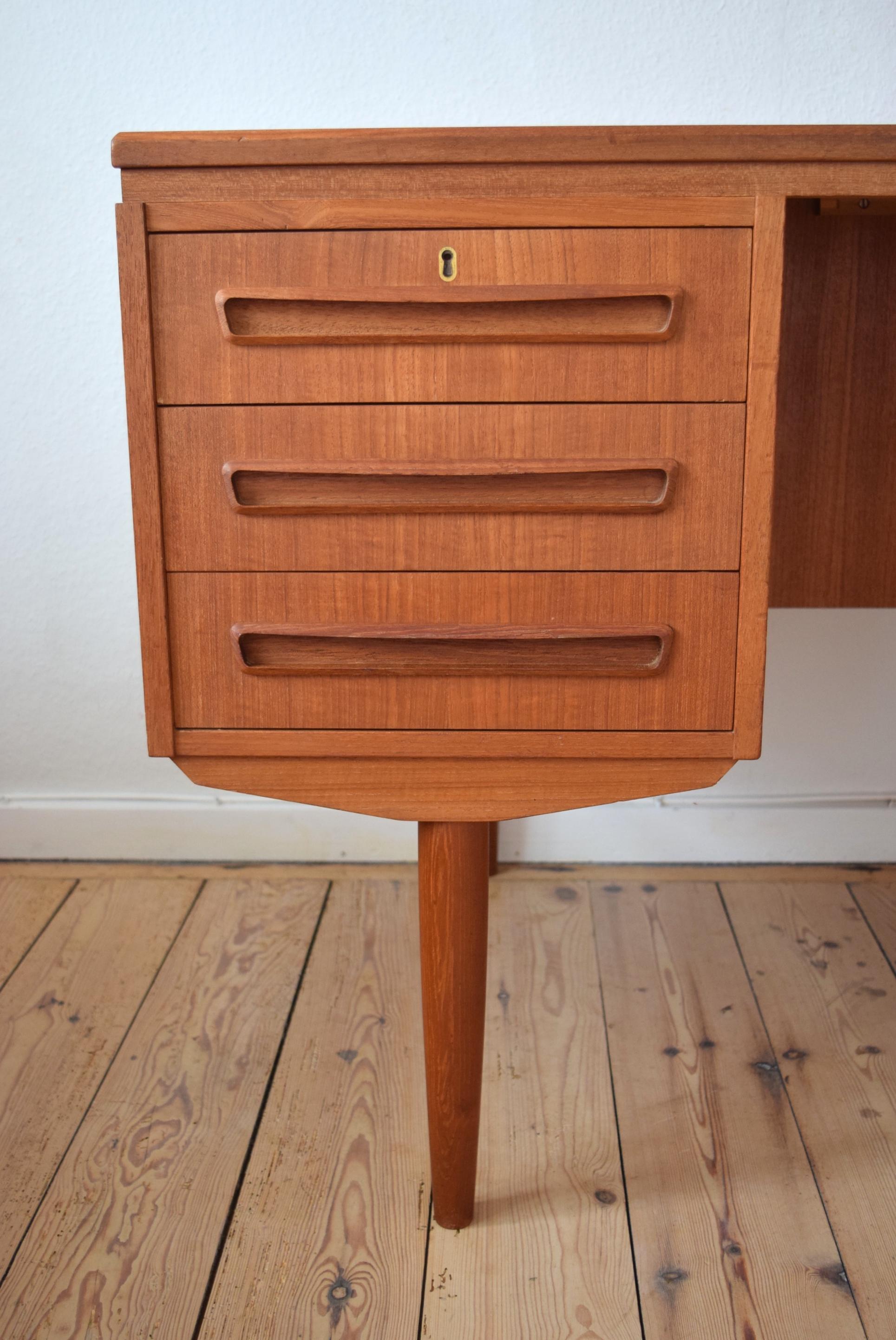 Danish Teak Desk by J. Svenstrup for A.P. Møbler, 1960s