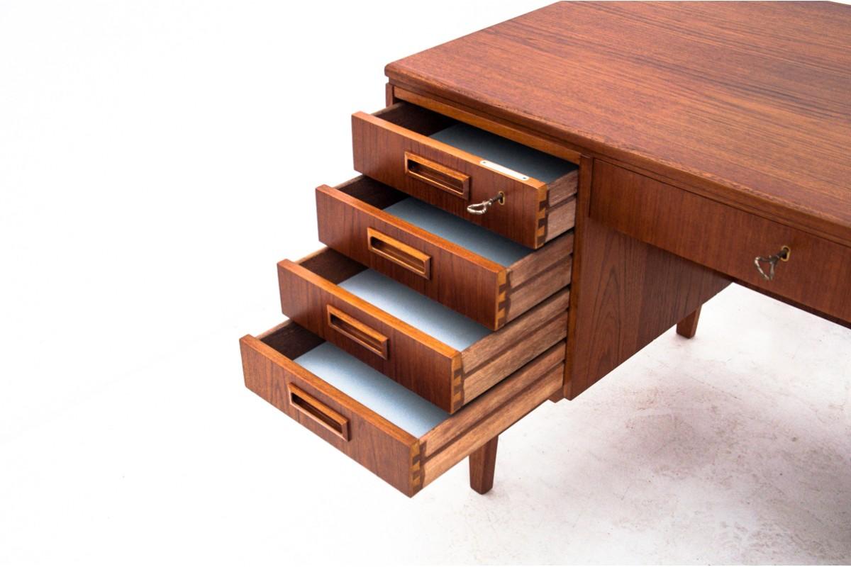 Scrivania in teak, Danimarca, anni '60. In condizioni buone in vendita a Chorzów, PL