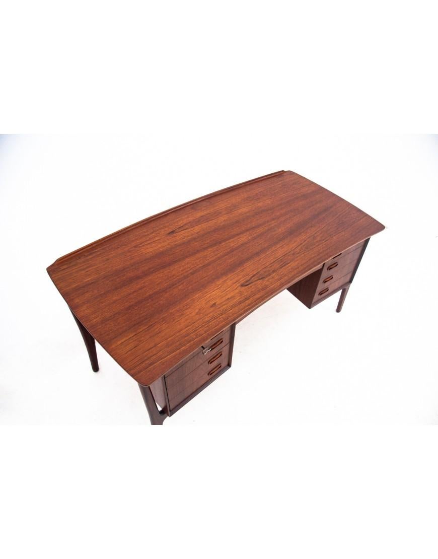 Schreibtisch aus Teakholz, entworfen von Svend Aage Madsen für H.P. Hansen, Dänemark, 1960er Jahre im Angebot 5