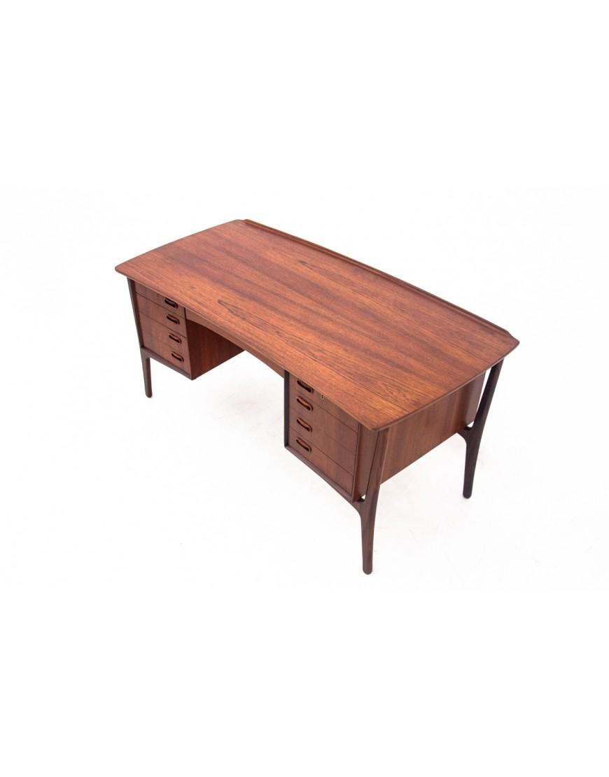Schreibtisch aus Teakholz, entworfen von Svend Aage Madsen für H.P. Hansen, Dänemark, 1960er Jahre im Angebot 9