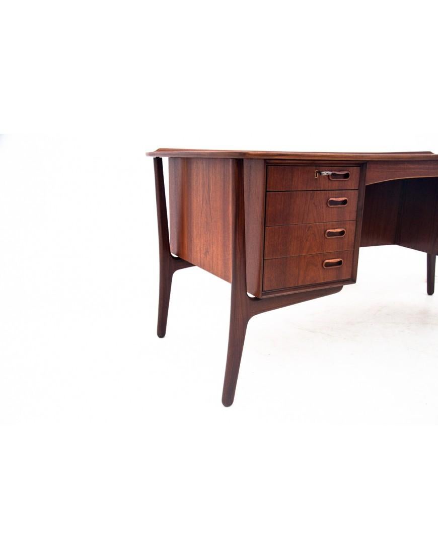Schreibtisch aus Teakholz, entworfen von Svend Aage Madsen für H.P. Hansen, Dänemark, 1960er Jahre im Zustand „Gut“ im Angebot in Chorzów, PL