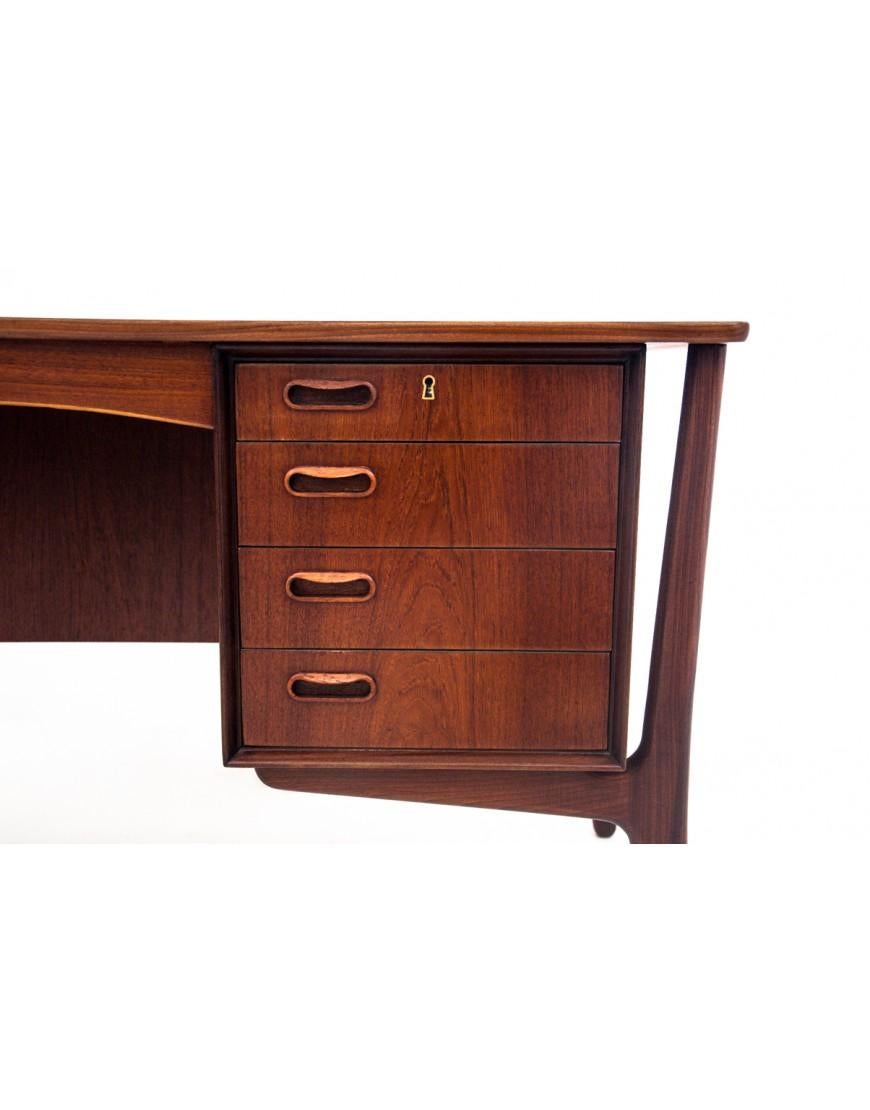 Schreibtisch aus Teakholz, entworfen von Svend Aage Madsen für H.P. Hansen, Dänemark, 1960er Jahre im Angebot 3