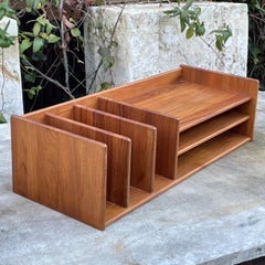 Teak Desk Georg Petersens Selectform Denmark Letter Paper Entryway Table Shelf
