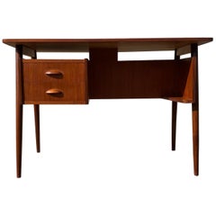Teak Desk in the Style of Gunnar Nielsen Tibergaard, 1960s