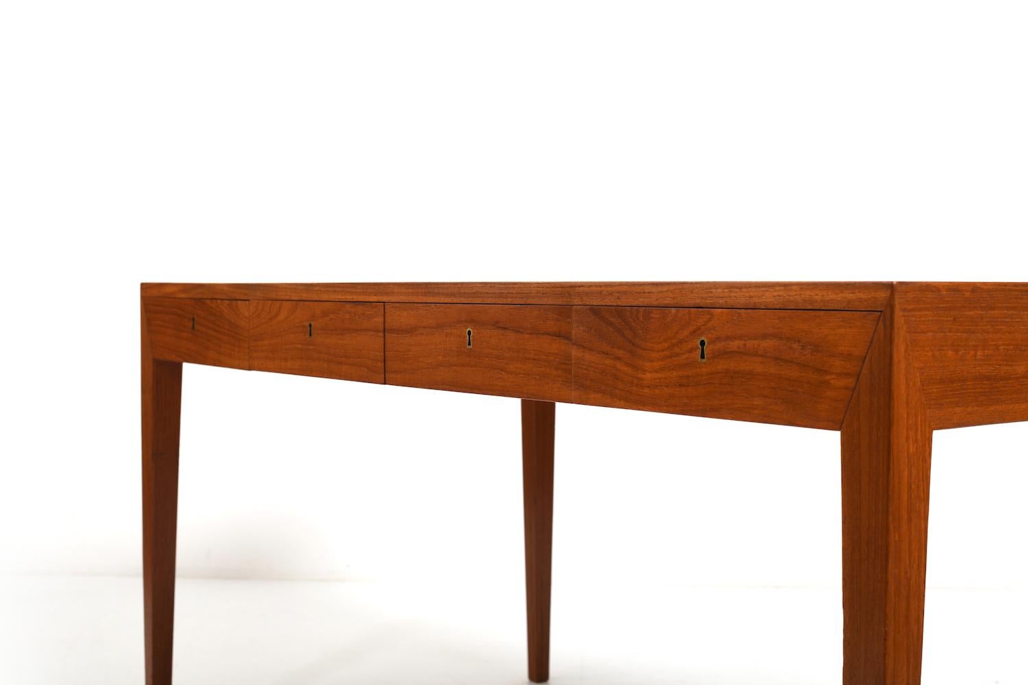 20th Century Teak Desk Mod.36 by Severin Hansen for Haslev 1950s For Sale