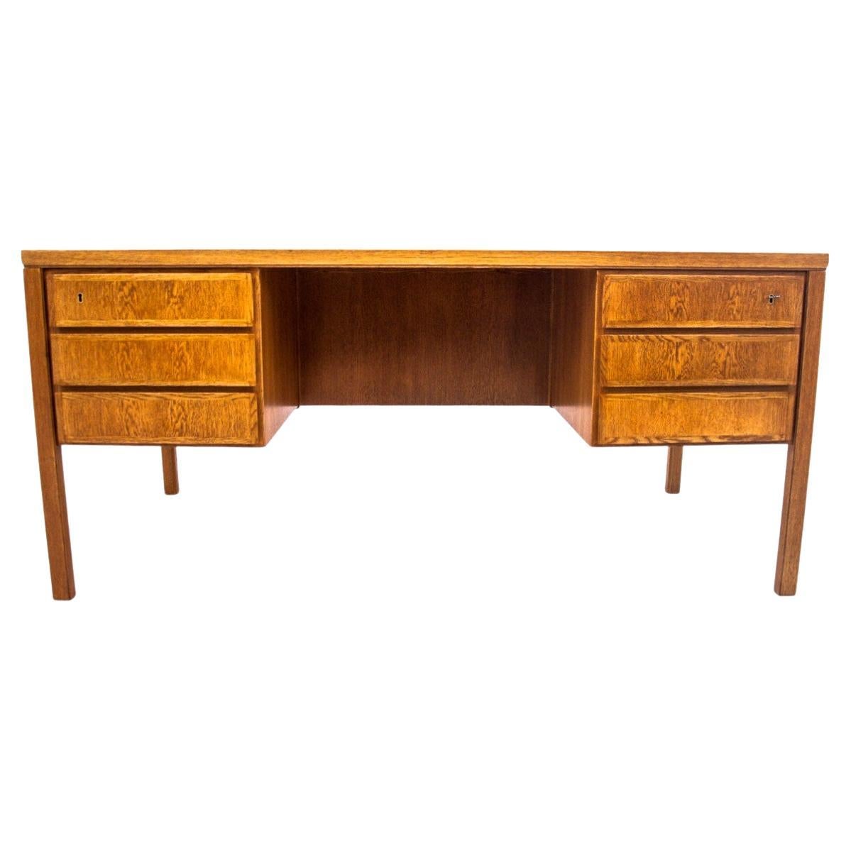 Bureau en teck, modèle 77, Omann Jun, Danemark, années 1960