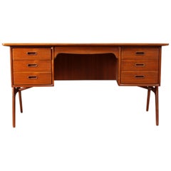 Teak Desk, Model SH 180, by Svend Madsen for Sigurd Hansen