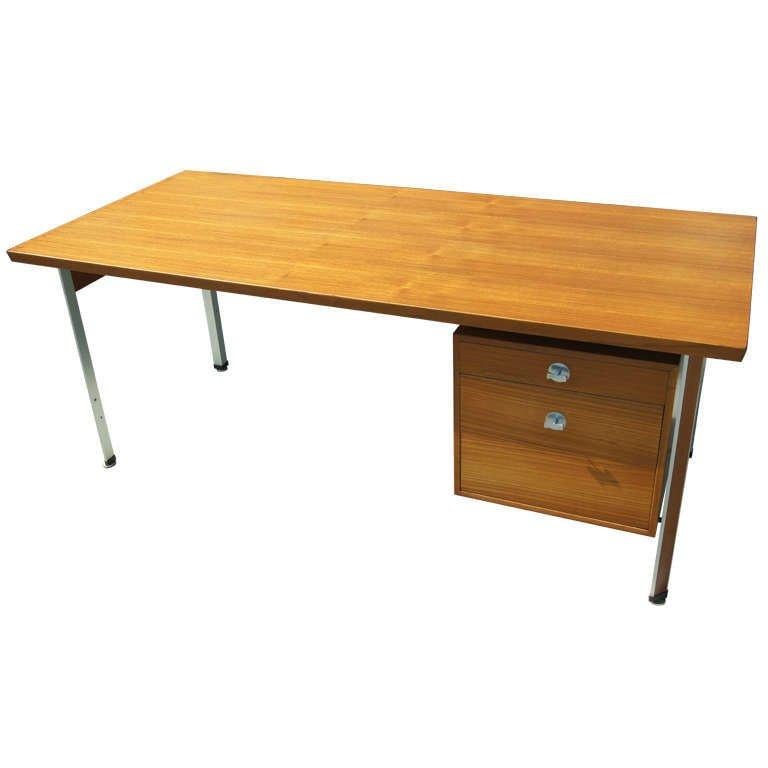 Teak Desk with Canted Legs by Finn Juhl for France & Son