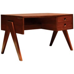 Teak Desk with Drawers by Pierre Jeanneret