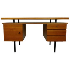 Teak Desk with Floating Top, Germany, 1960s