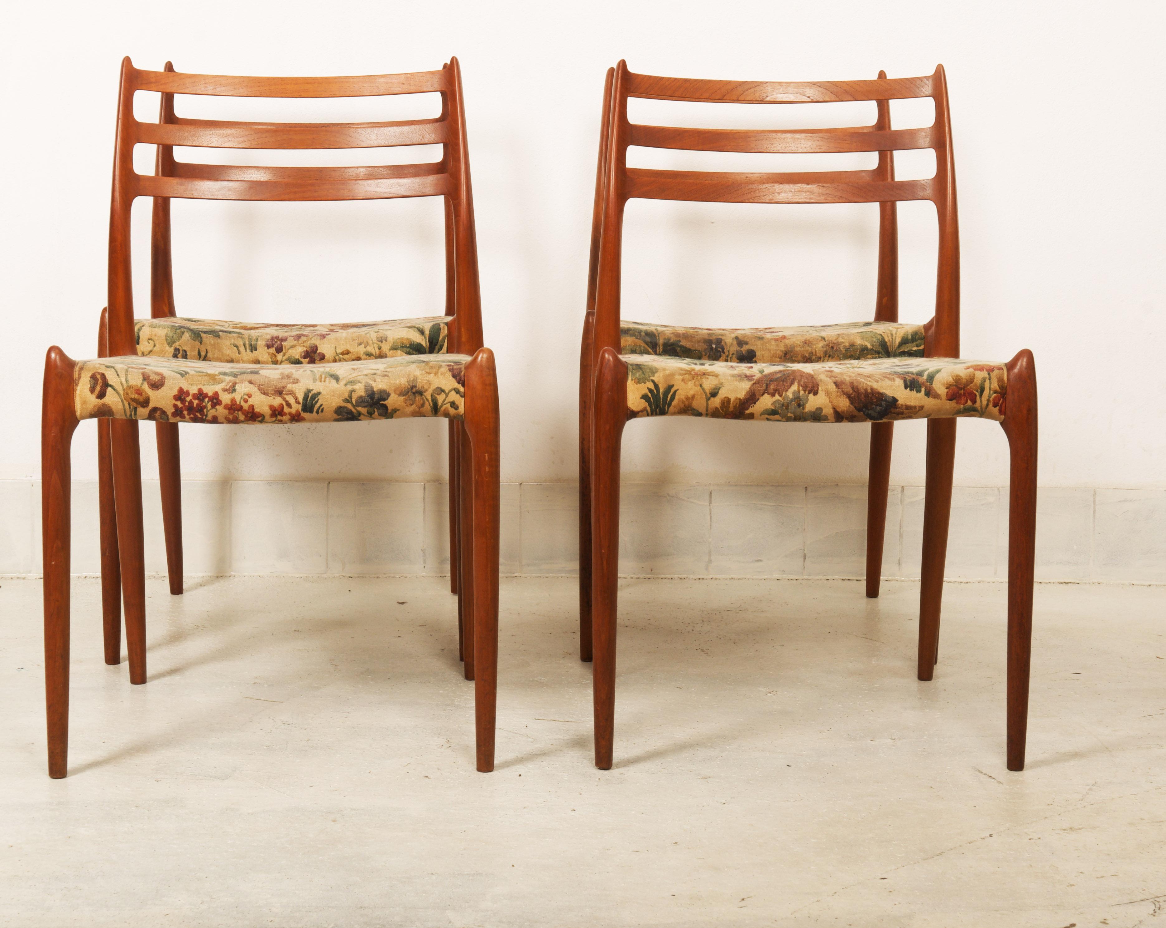 Scandinavian Modern Teak Dining Chair by Niels Otto Møller Model 78 For Sale