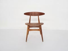 Teak Dining Chair CH33T by Hans Wegner for Carl Hansen and Son, Denmark 1950's