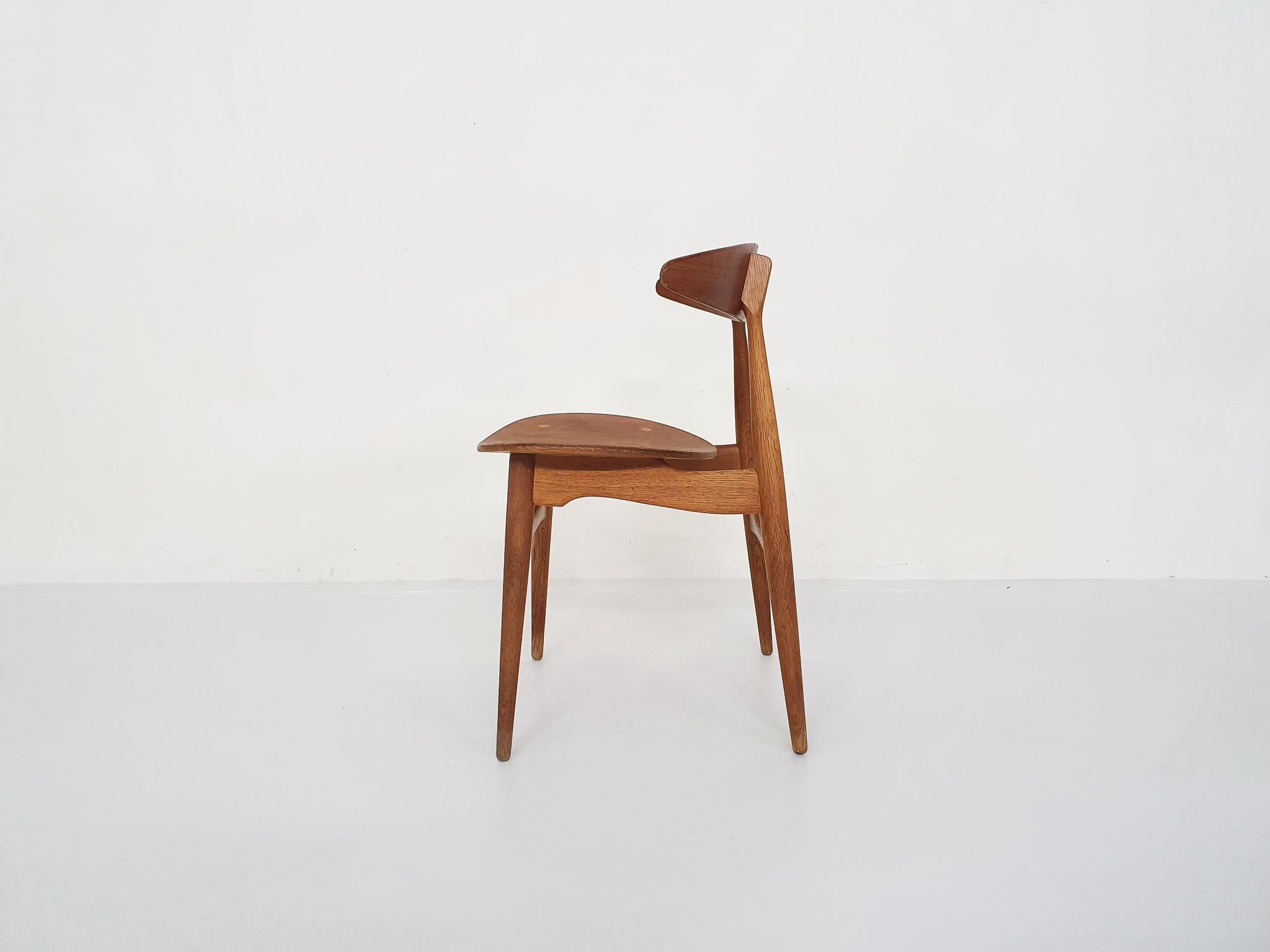 20th Century Teak Dining Chair CH33T by Hans Wegner for Carl Hansen and Son, Denmark 1950's