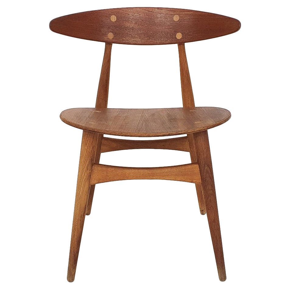 Teak Dining Chair CH33T by Hans Wegner for Carl Hansen and Son, Denmark 1950's