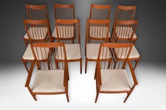 Teak Dining Chairs Arne Vodder Sibast Mobler model 422 Set of 10