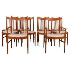 Teak Dining Chairs Arne Vodder Sibast Mobler model 422 Set of 10