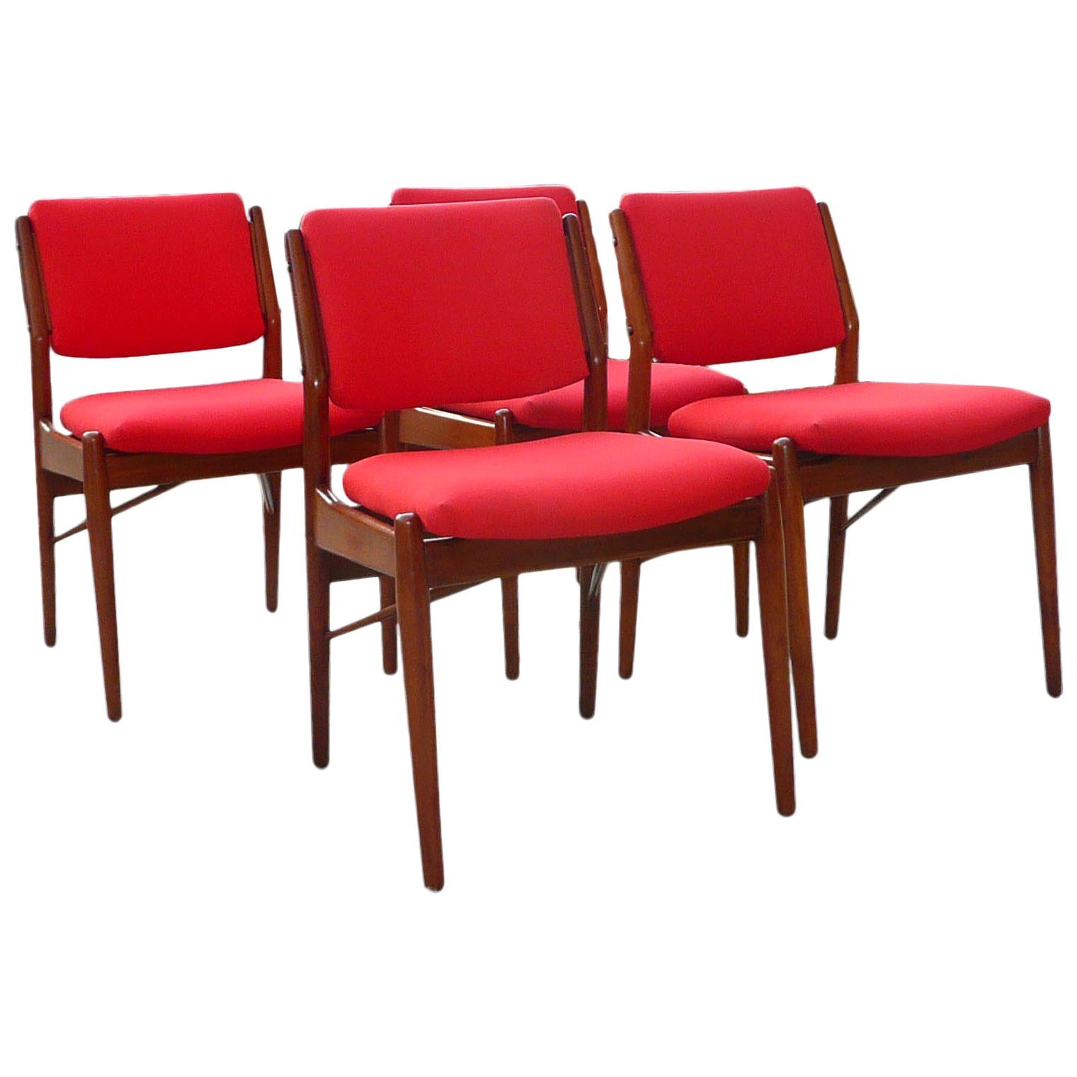 Teak Dining Chairs by Arne Vodder for Sibast Mobler