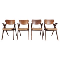 Teak Dining Chairs by Hovmand Olsen for Mogens Kold 1960s, Set of 4