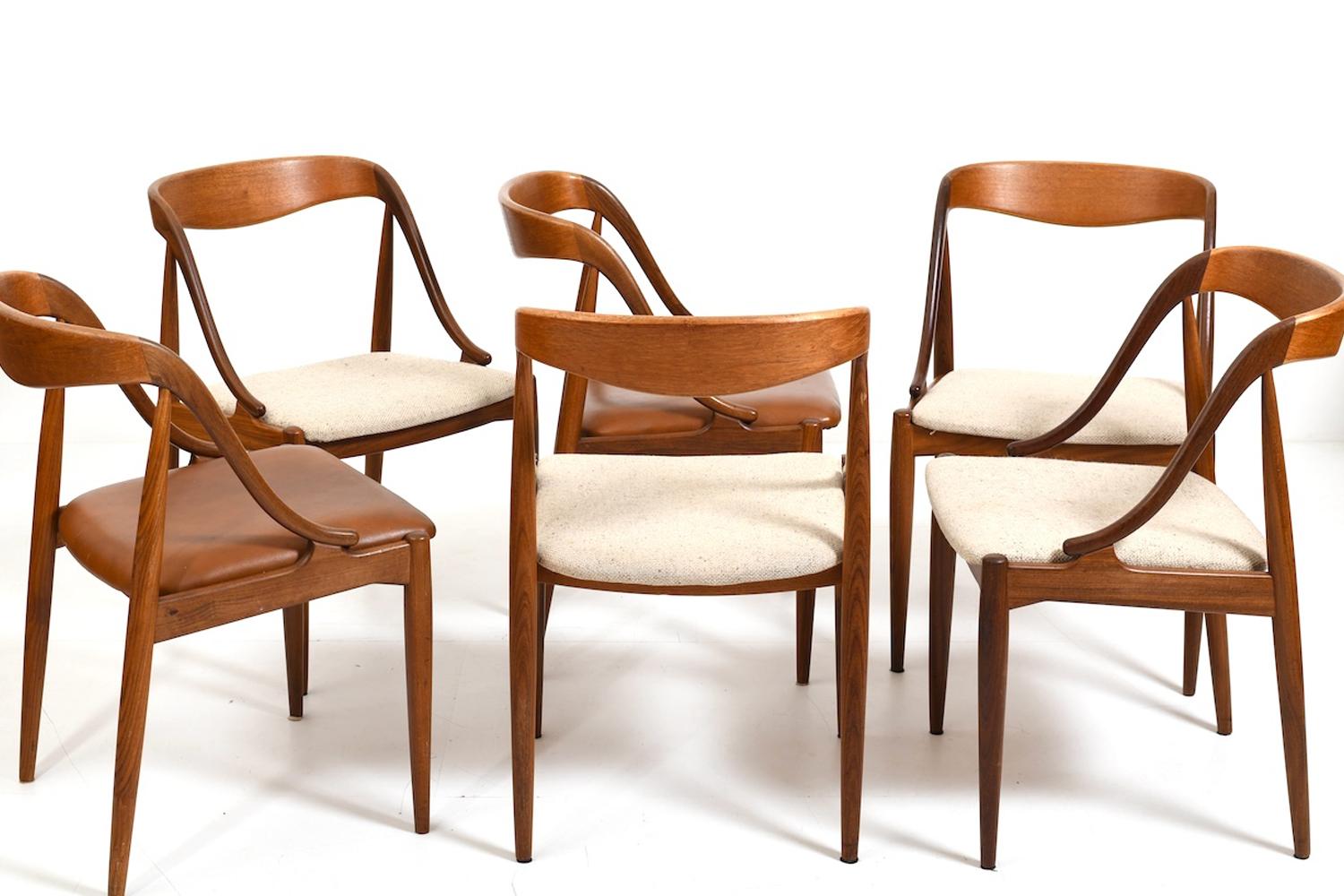 Teak Dining Chairs by Johannes Andersen 1960s For Sale 1