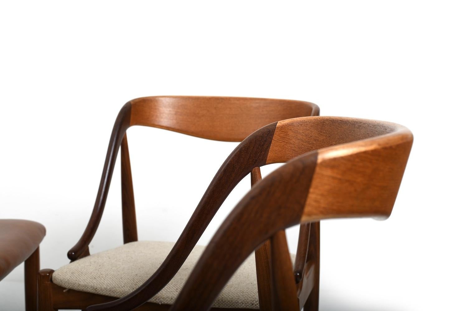 Teak Dining Chairs by Johannes Andersen 1960s For Sale 2