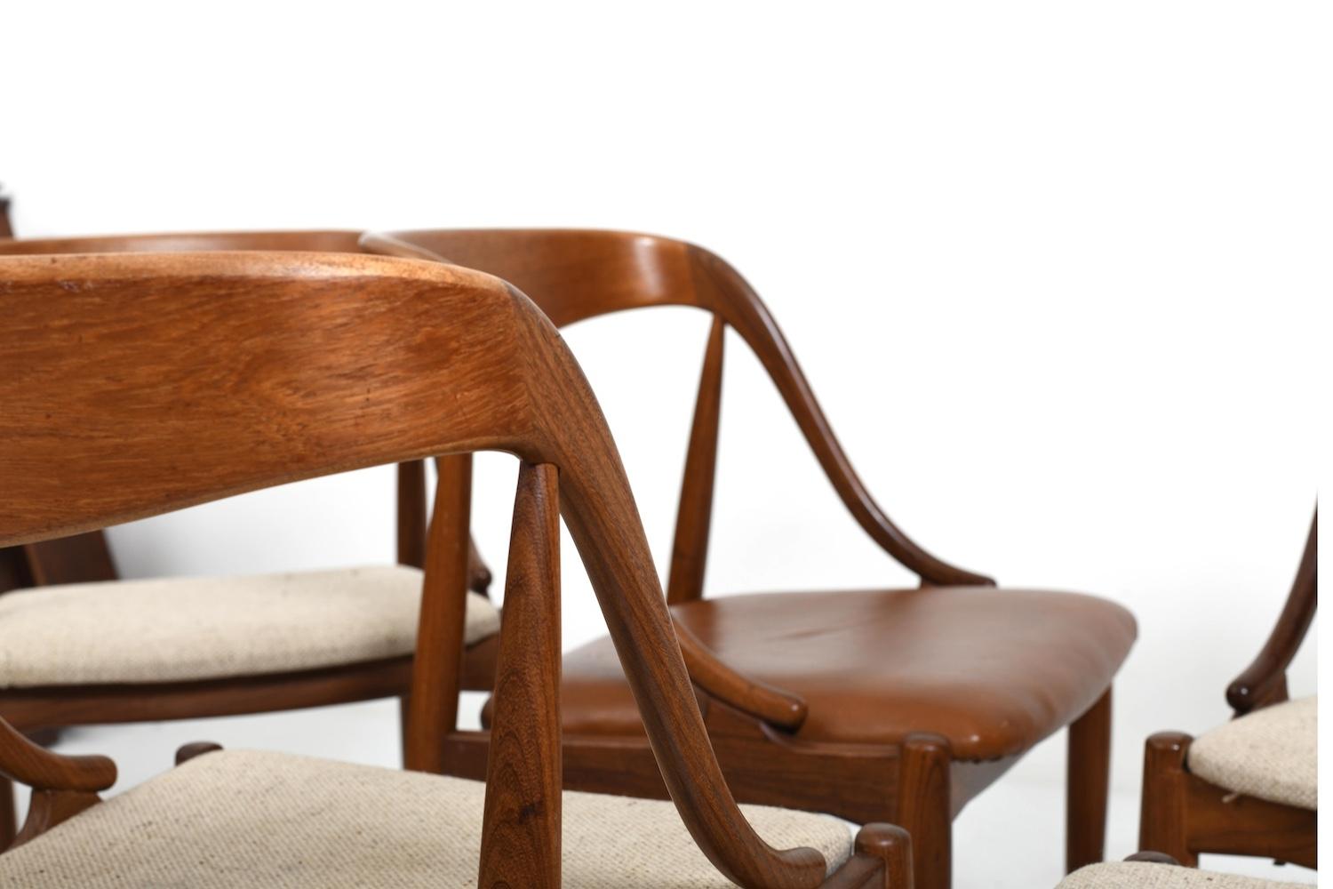 Teak Dining Chairs by Johannes Andersen 1960s For Sale 3