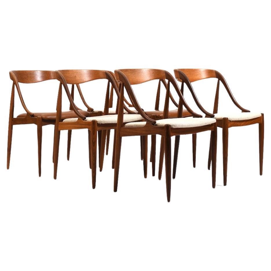Teak Dining Chairs by Johannes Andersen 1960s For Sale