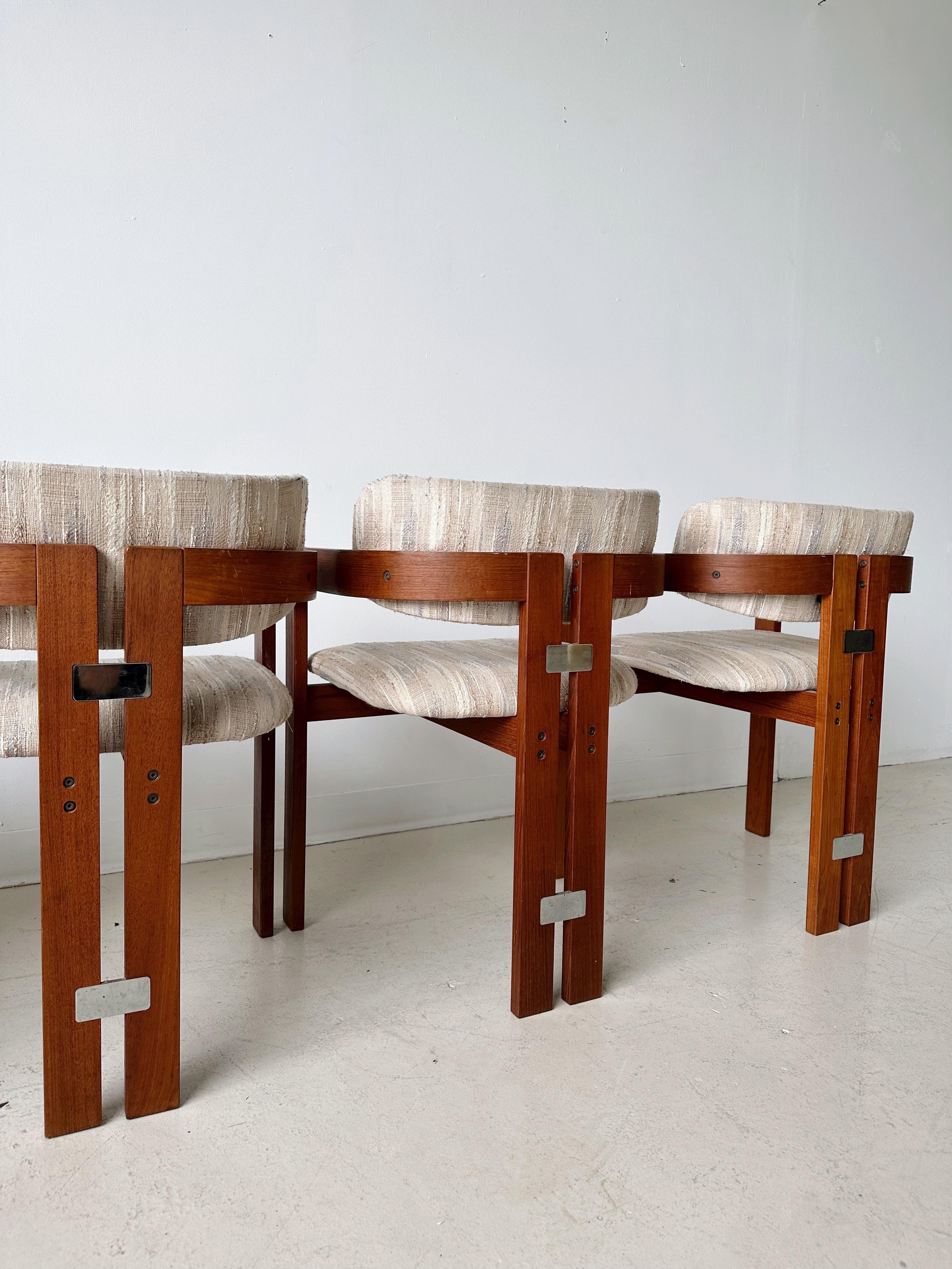 Teak Dining Chairs in the style of Augusto Savini Pamplona, 60's  3