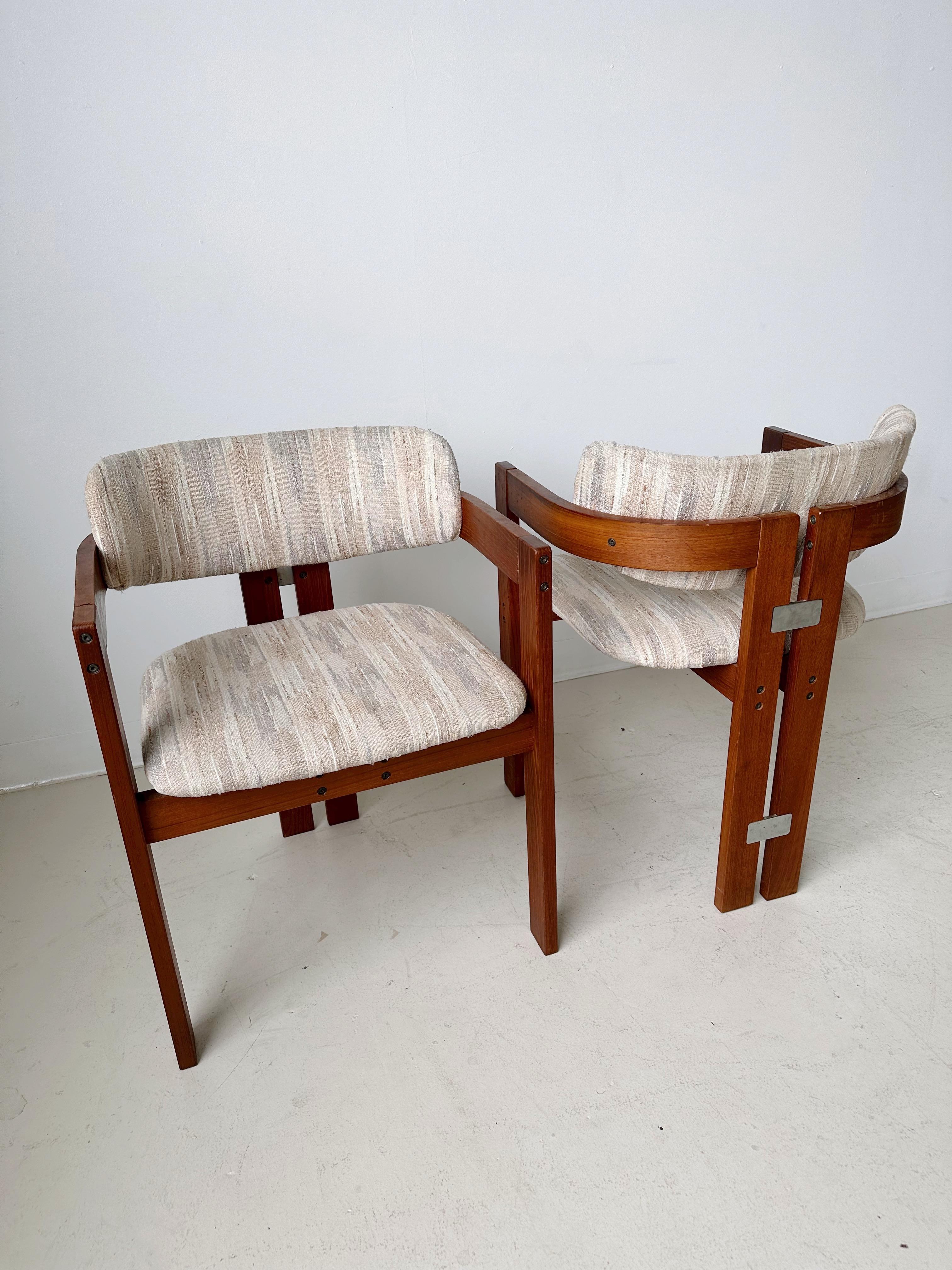 Mid-Century Modern Teak Dining Chairs in the style of Augusto Savini Pamplona, 60's 