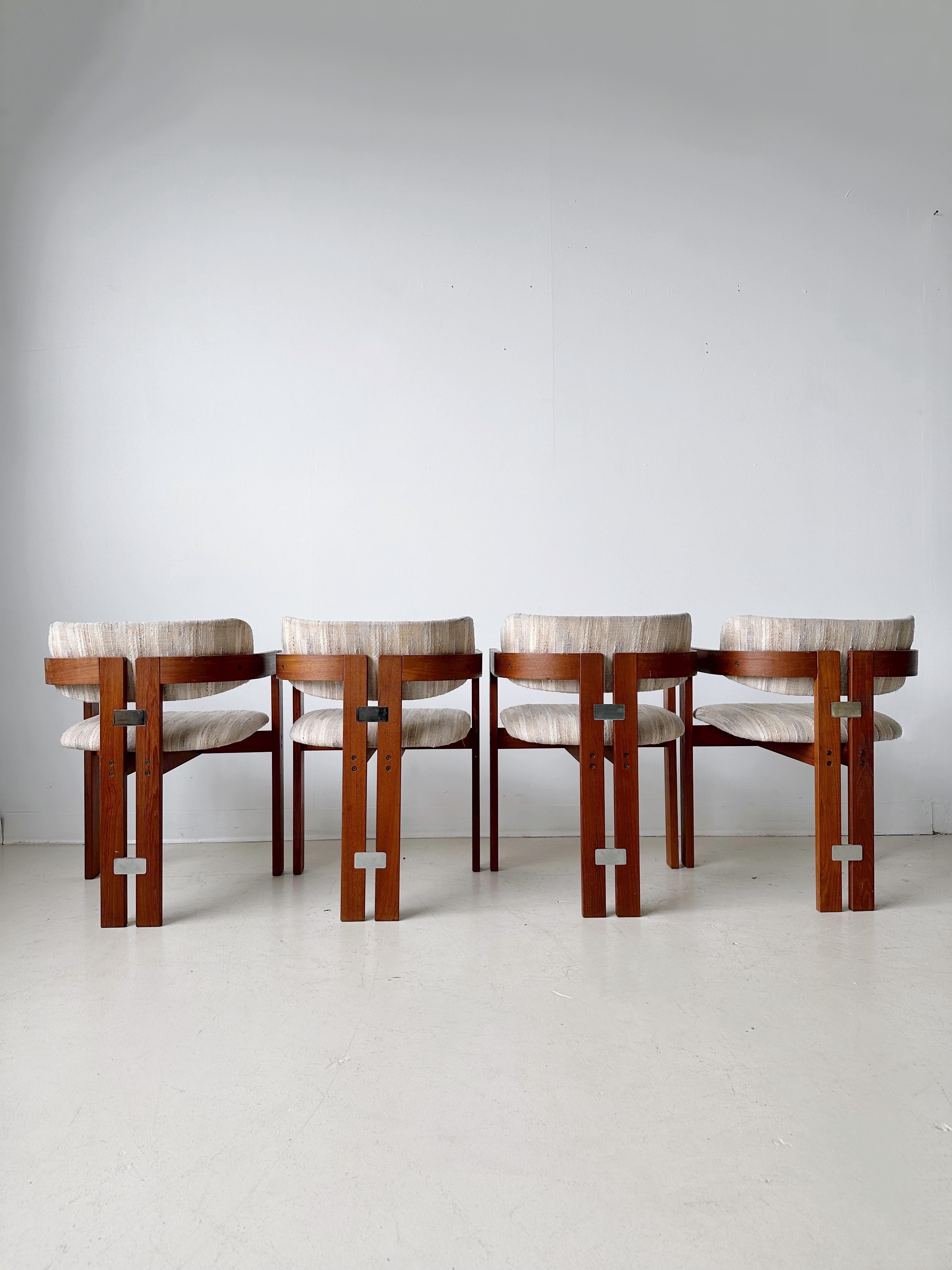 North American Teak Dining Chairs in the style of Augusto Savini Pamplona, 60's 