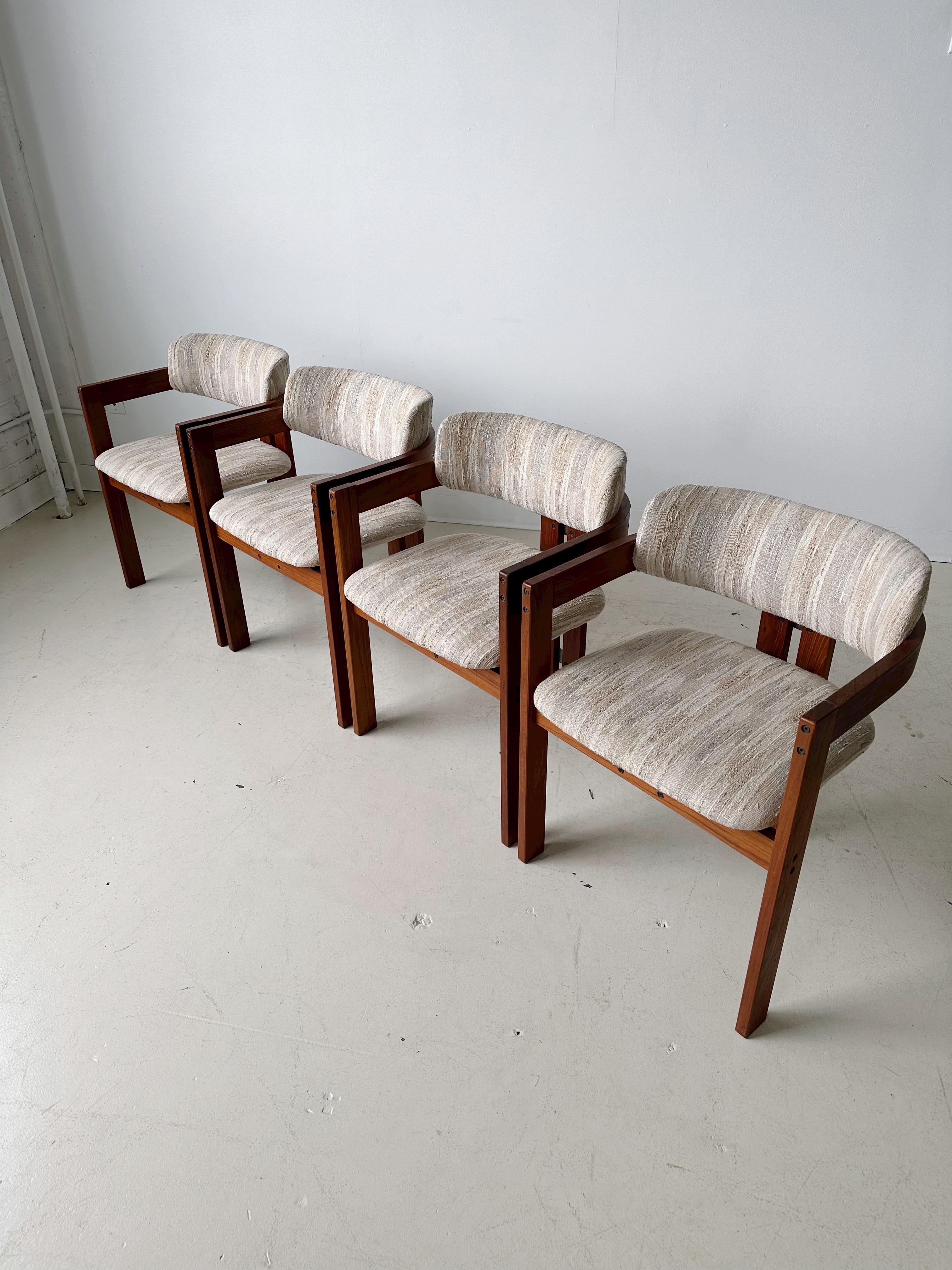 Teak Dining Chairs in the style of Augusto Savini Pamplona, 60's  1