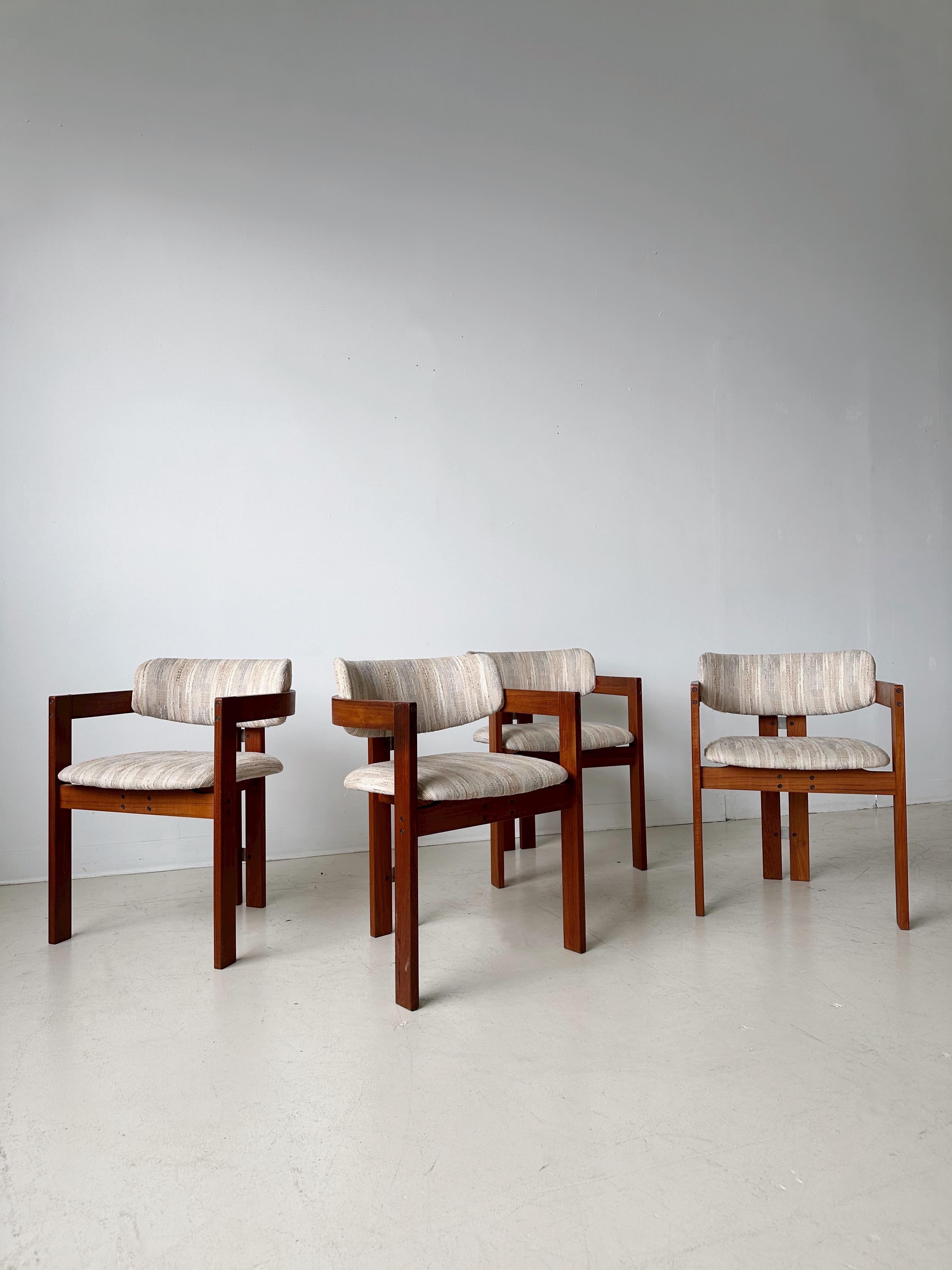 Teak Dining Chairs in the style of Augusto Savini Pamplona, 60's  2