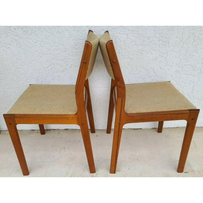 For FULL item description be sure to click on CONTINUE READING at the bottom of this listing.

Offering one of our recent palm beach estate fine furniture acquisitions of a
set of 2 d scan Danish modern solid teak dining chairs

Approximate