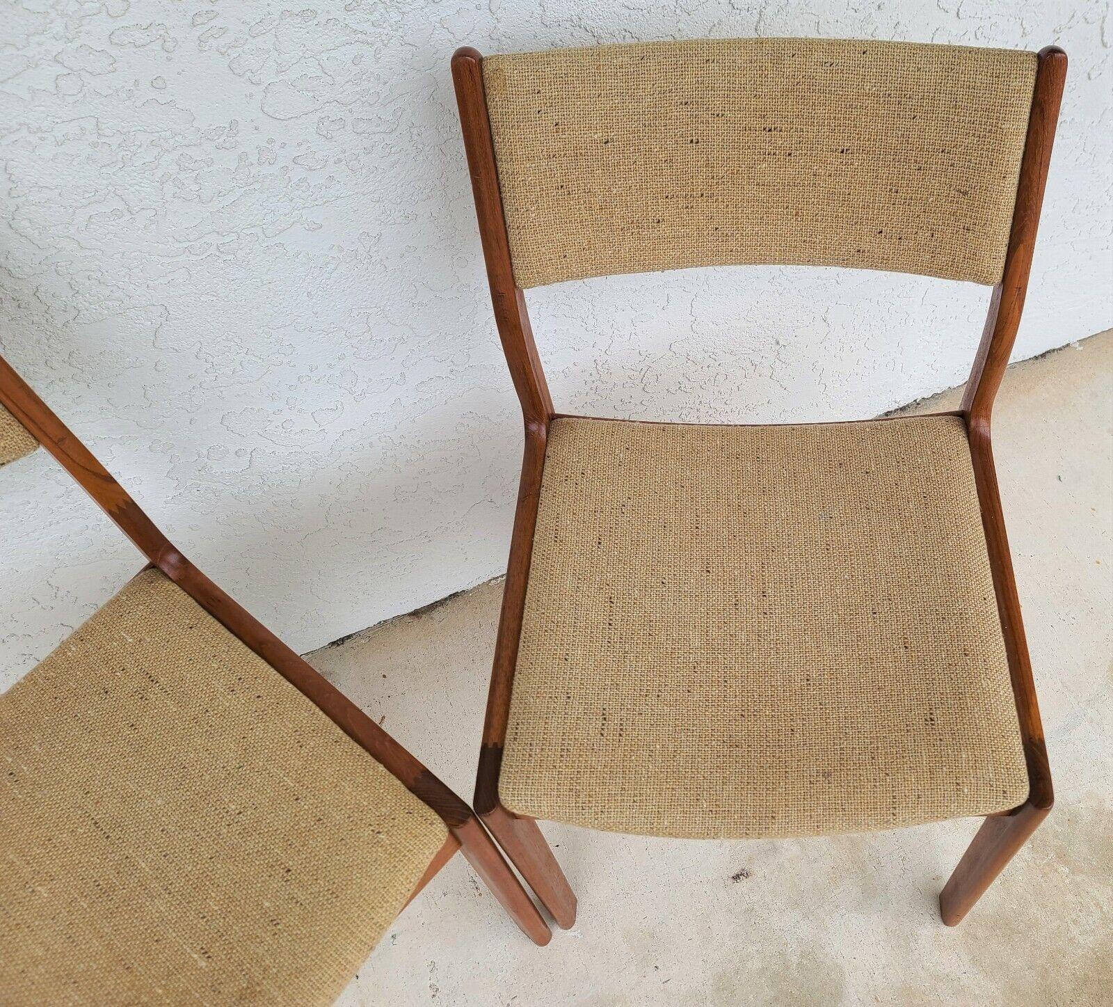 Danish Teak Dining Chairs Mcm by D Scan, Set of 2