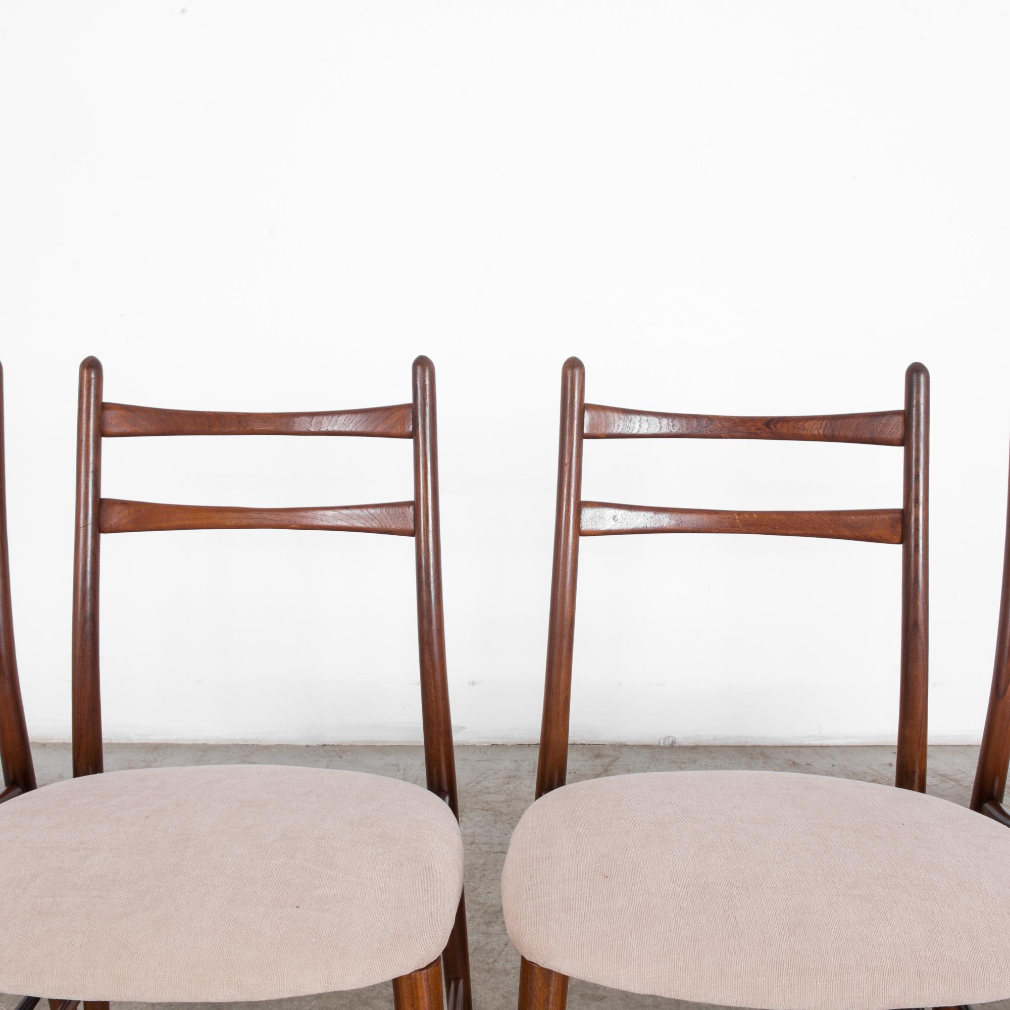 Teak Dining Chairs, Set of Four 2