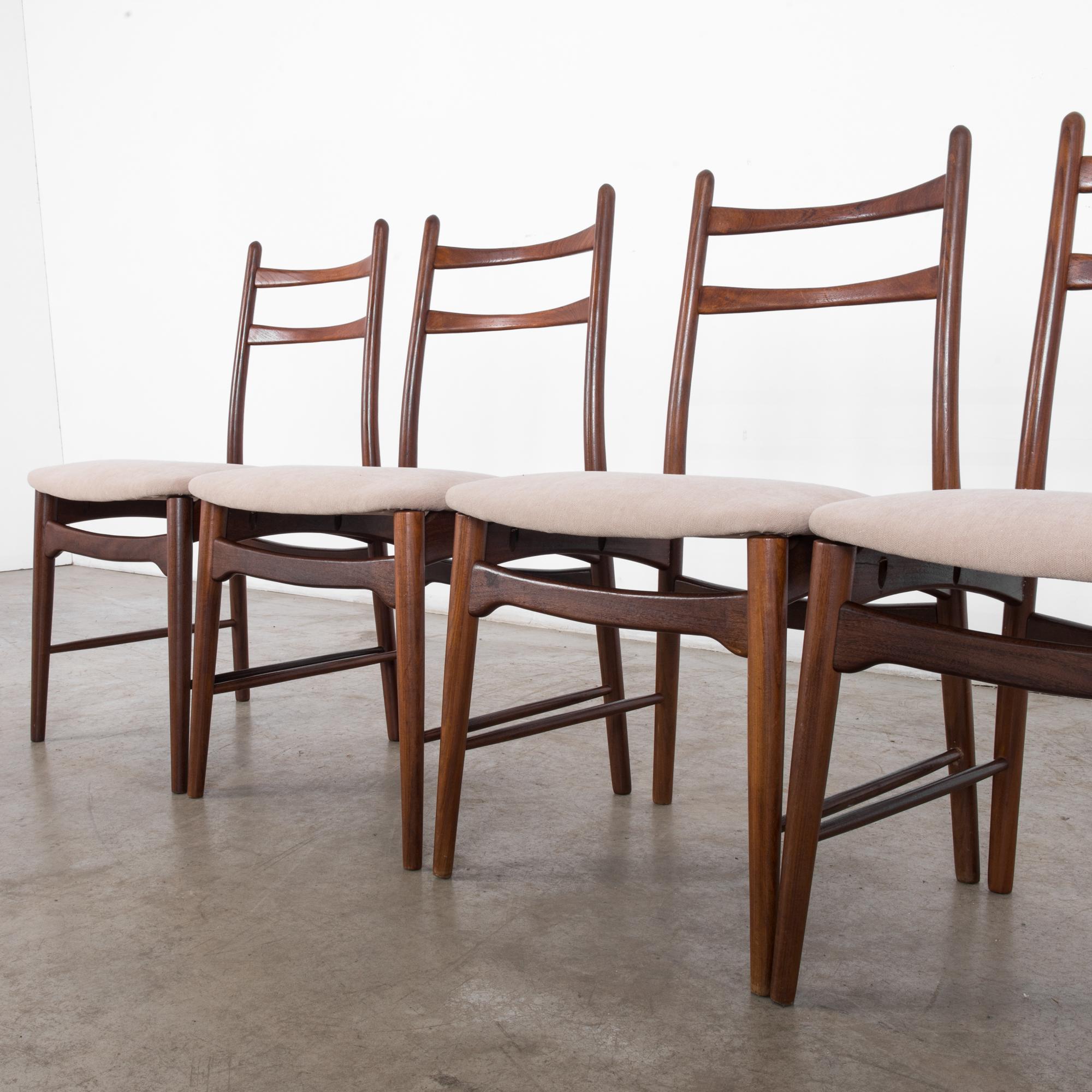 Teak Dining Chairs, Set of Four 4